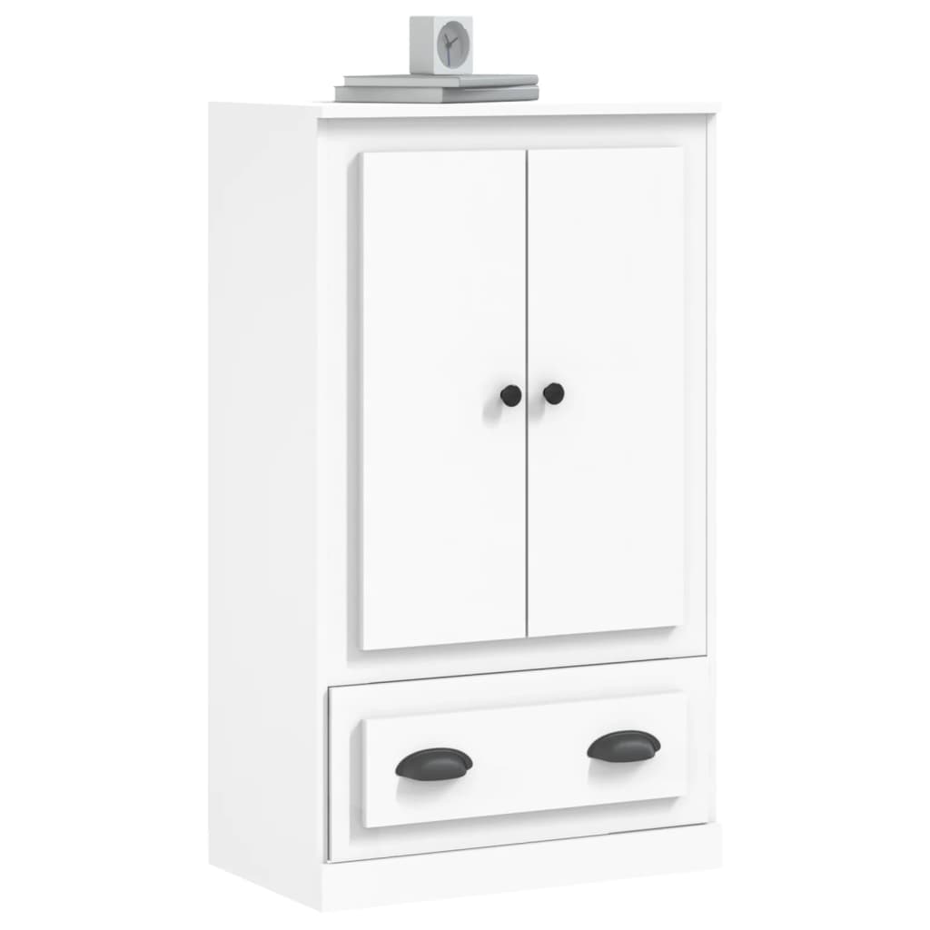 Hoge kast 60x35,5x103,5 cm bewerkt hout wit is nu te koop bij PeponiXL, paradijselijk wonen!