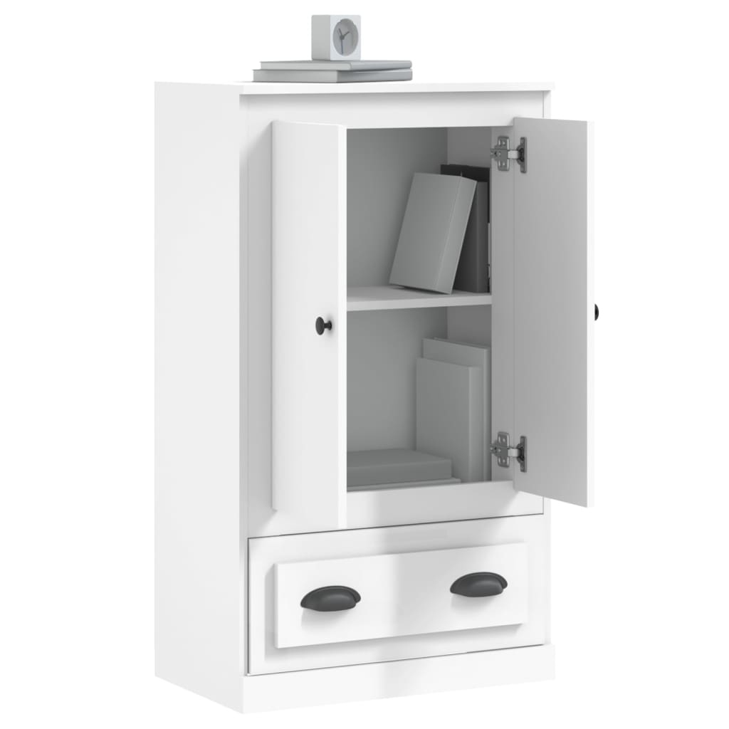 Hoge kast 60x35,5x103,5 cm bewerkt hout wit is nu te koop bij PeponiXL, paradijselijk wonen!