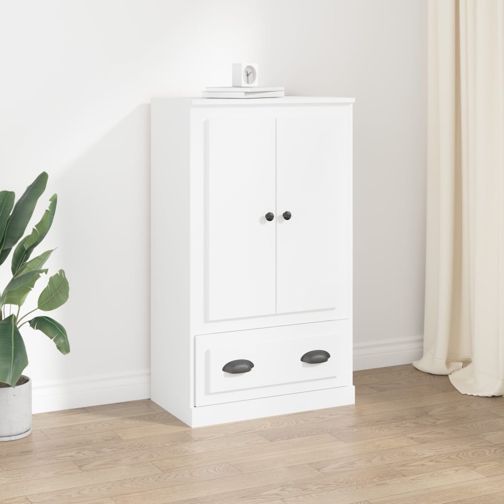Hoge kast 60x35,5x103,5 cm bewerkt hout wit is nu te koop bij PeponiXL, paradijselijk wonen!