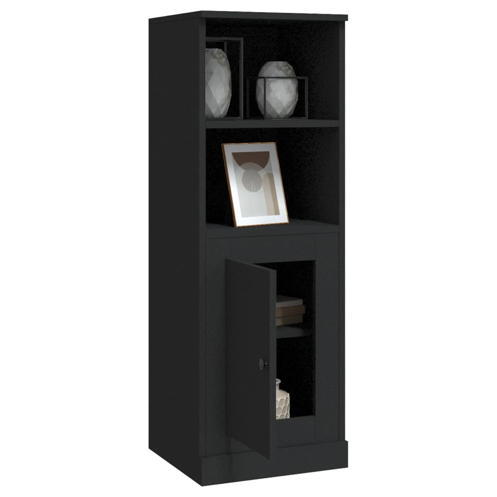 Hoge kast 36x35,5x103,5 cm bewerkt hout zwart is nu te koop bij PeponiXL, paradijselijk wonen!