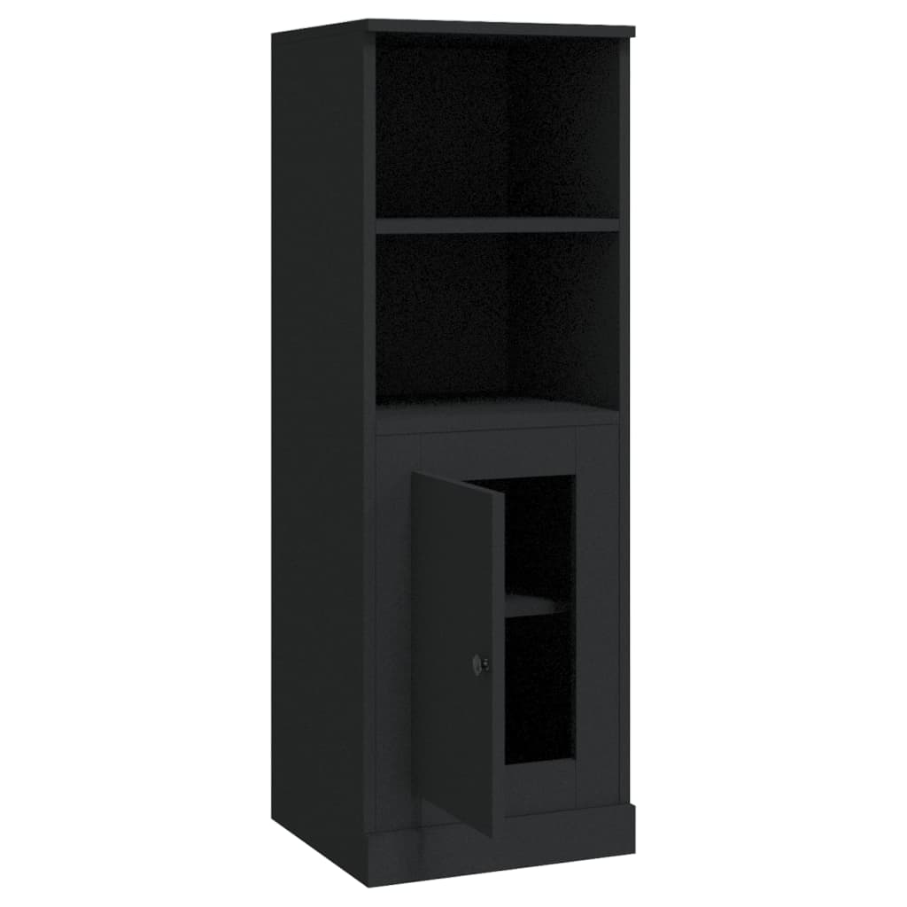 Hoge kast 36x35,5x103,5 cm bewerkt hout zwart is nu te koop bij PeponiXL, paradijselijk wonen!