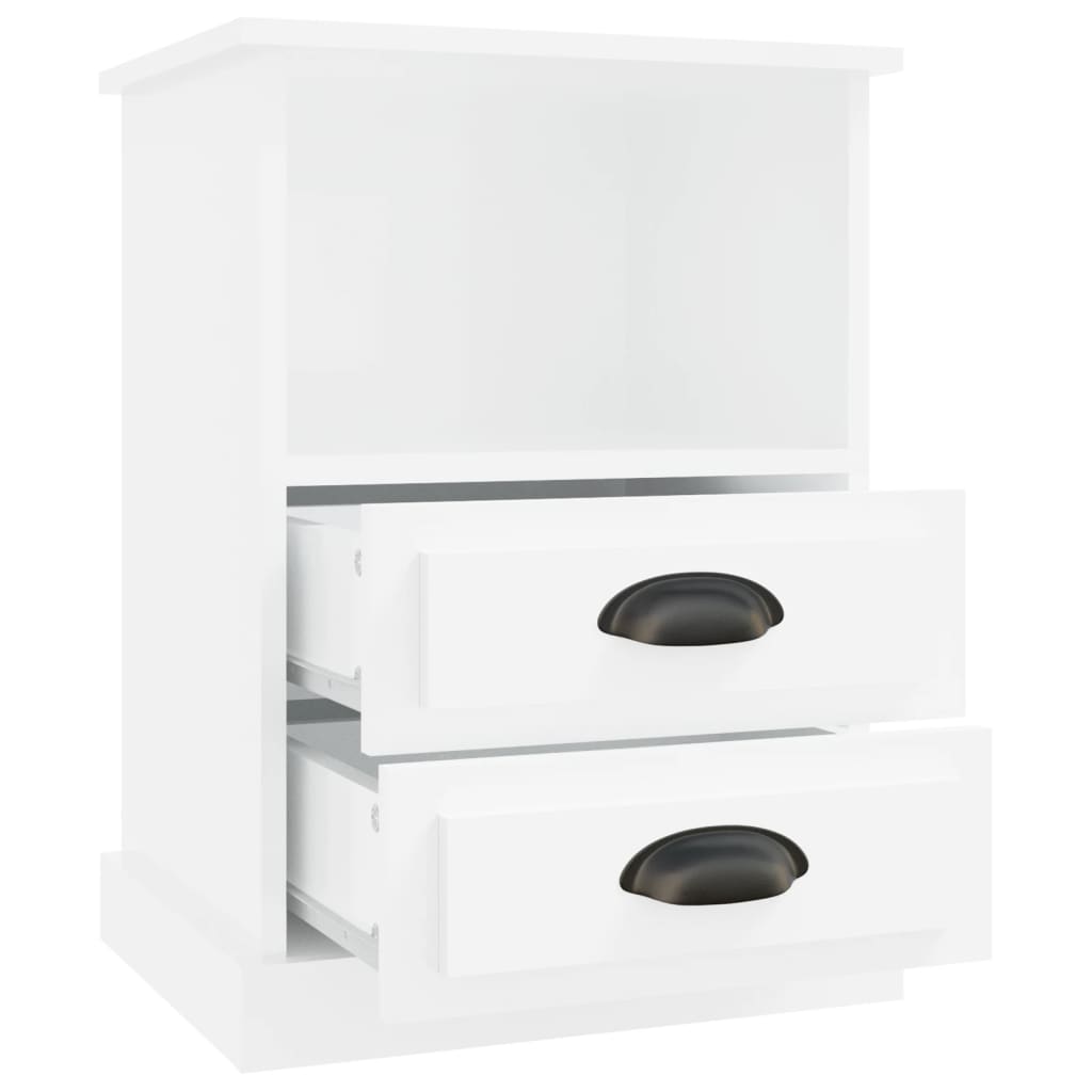 Nachtkastjes 2 st 43x36x60 cm hoogglans wit is nu te koop bij PeponiXL, paradijselijk wonen!