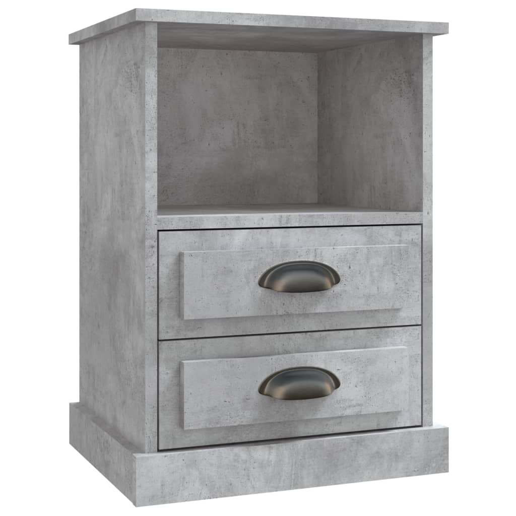Nachtkastjes 2 st 43x36x60 cm betongrijs is nu te koop bij PeponiXL, paradijselijk wonen!