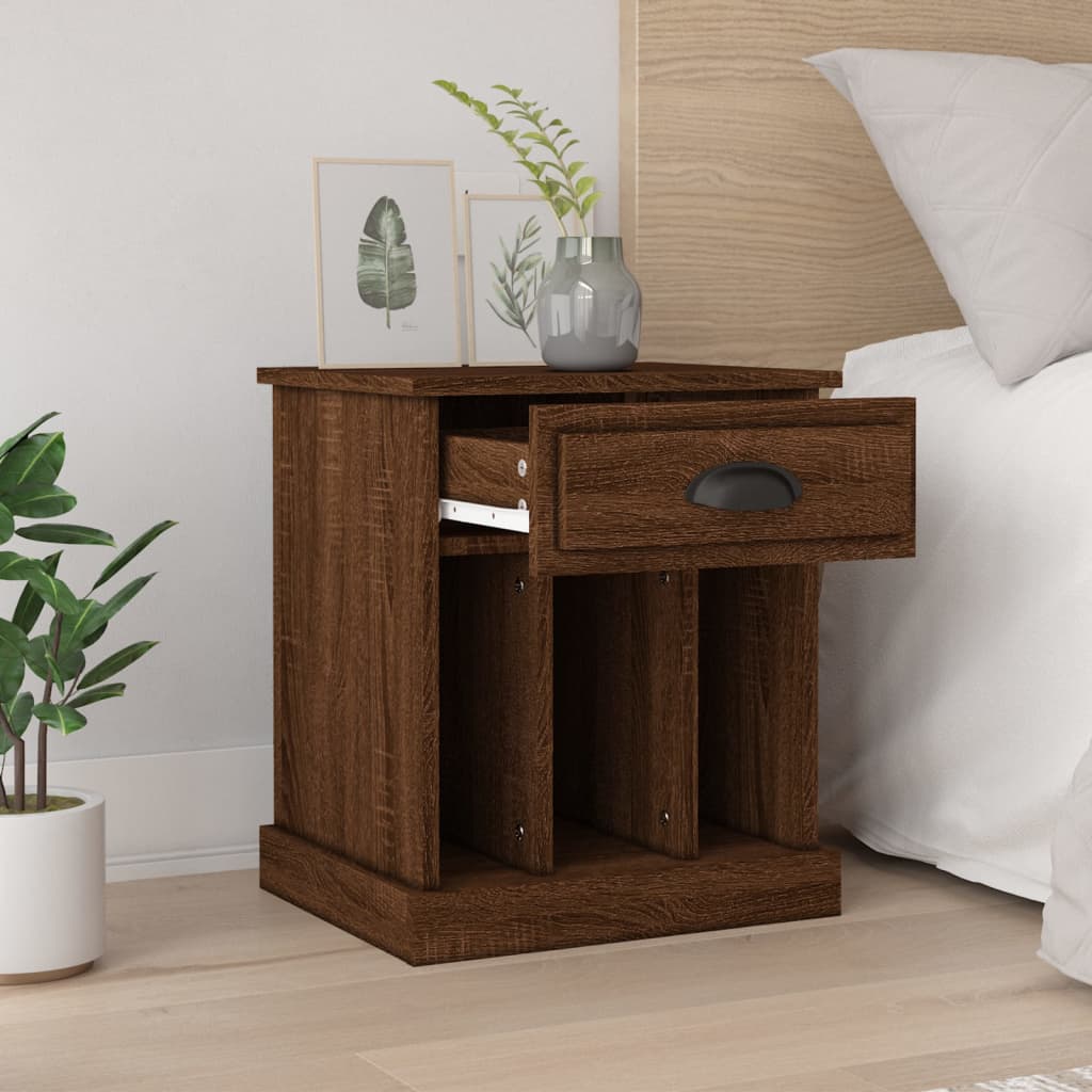 Nachtkastjes 2 st 43x36x50 cm bruin eikenkleur is nu te koop bij PeponiXL, paradijselijk wonen!