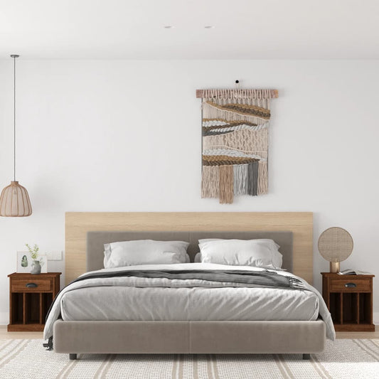 Nachtkastjes 2 st 43x36x50 cm bruin eikenkleur is nu te koop bij PeponiXL, paradijselijk wonen!