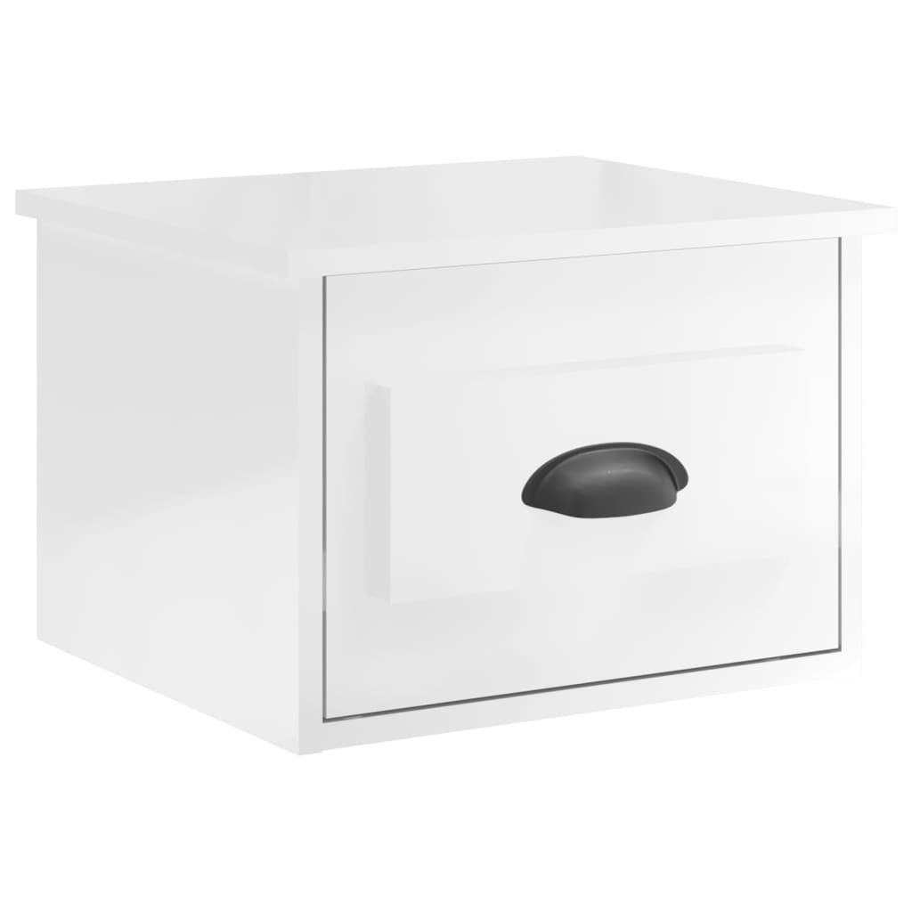 Nachtkastjes 2 st wandgemonteerd 41,5x36x28 cm hoogglans wit is nu te koop bij PeponiXL, paradijselijk wonen!