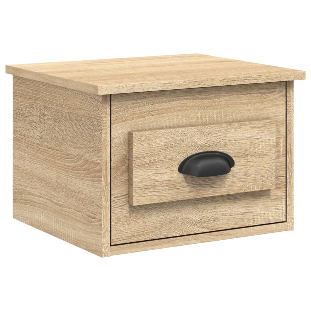 Nachtkastje wandgemonteerd 41,5x36x28 cm sonoma eikenkleurig is nu te koop bij PeponiXL, paradijselijk wonen!