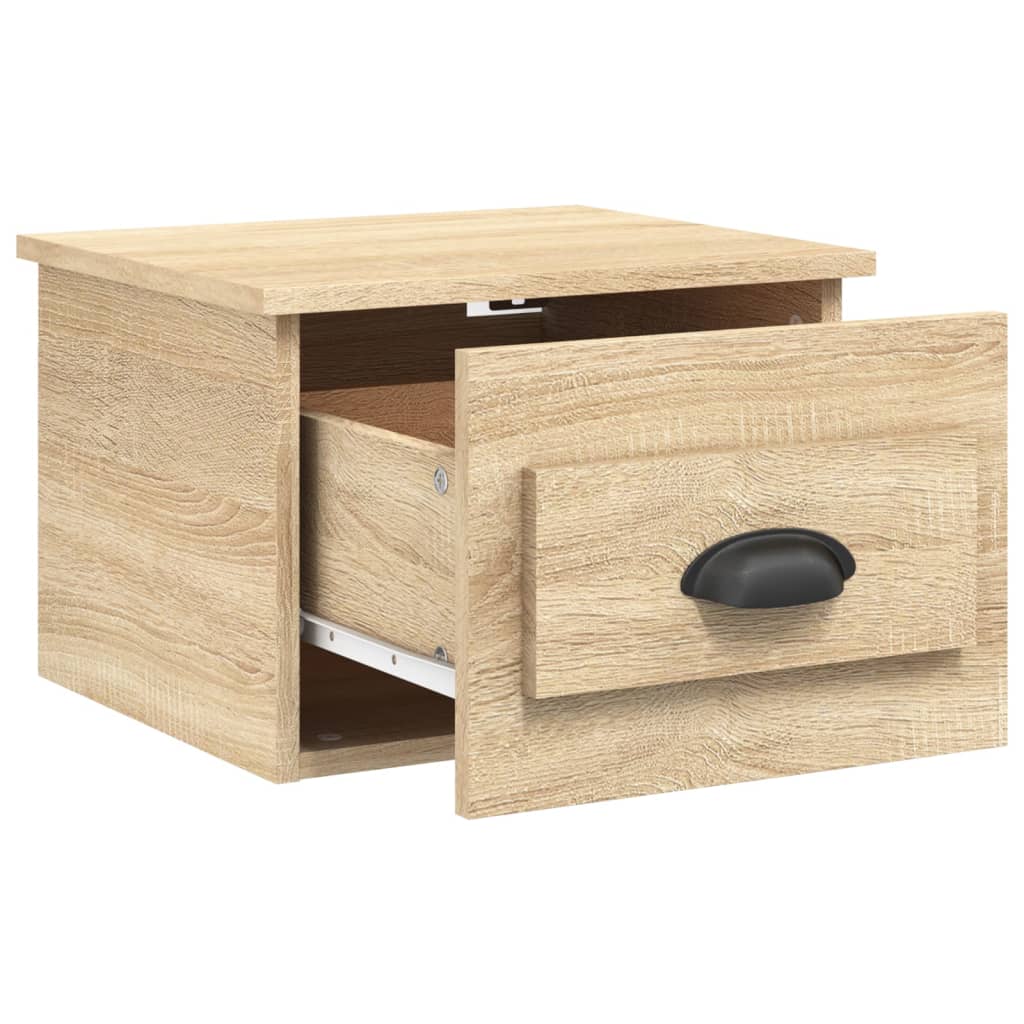 Nachtkastje wandgemonteerd 41,5x36x28 cm sonoma eikenkleurig is nu te koop bij PeponiXL, paradijselijk wonen!