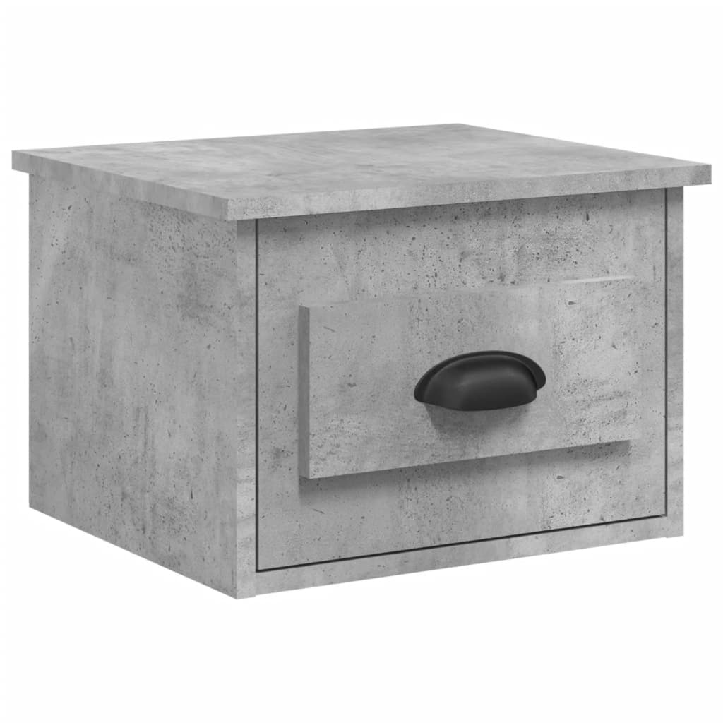 Nachtkastje wandgemonteerd 41,5x36x28 cm betongrijs is nu te koop bij PeponiXL, paradijselijk wonen!