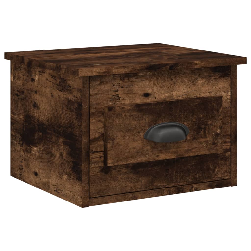 Nachtkastje wandgemonteerd 41,5x36x28 cm gerookt eikenkleurig is nu te koop bij PeponiXL, paradijselijk wonen!
