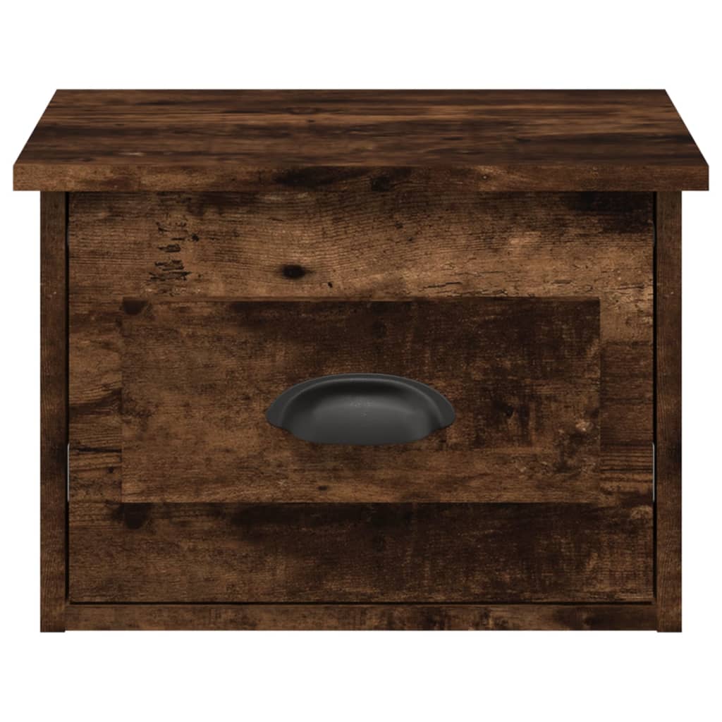 Nachtkastje wandgemonteerd 41,5x36x28 cm gerookt eikenkleurig is nu te koop bij PeponiXL, paradijselijk wonen!