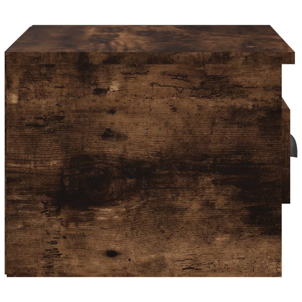 Nachtkastje wandgemonteerd 41,5x36x28 cm gerookt eikenkleurig is nu te koop bij PeponiXL, paradijselijk wonen!