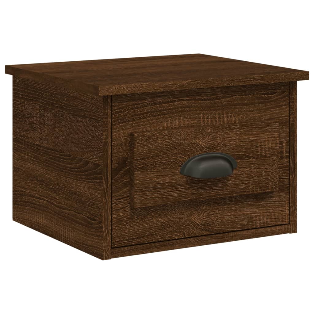 Nachtkastjes 2 st wandgemonteerd 41,5x36x28 cm bruin eikenkleur is nu te koop bij PeponiXL, paradijselijk wonen!
