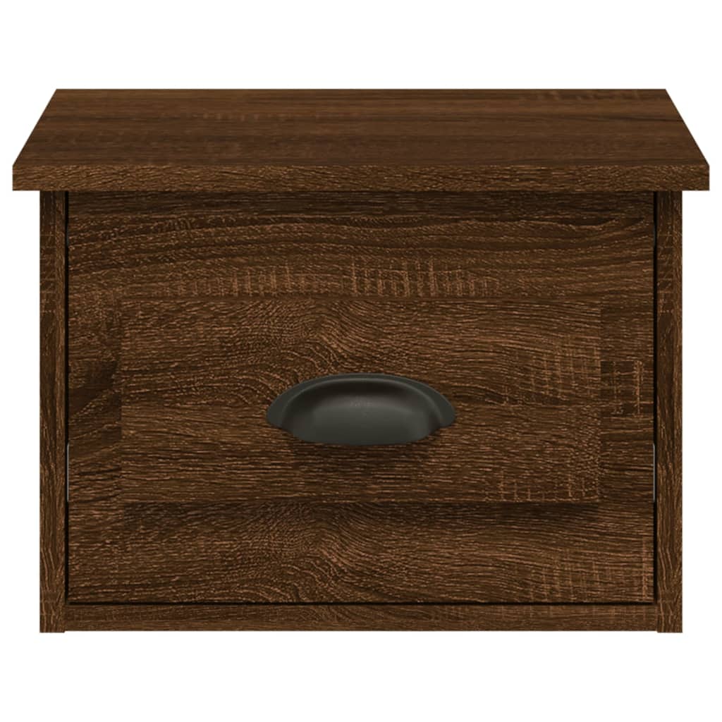 Nachtkastjes 2 st wandgemonteerd 41,5x36x28 cm bruin eikenkleur is nu te koop bij PeponiXL, paradijselijk wonen!