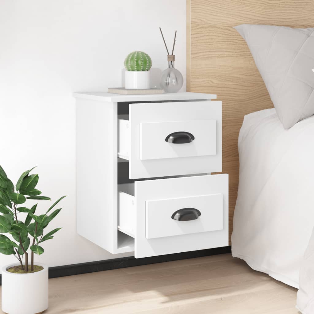 Nachtkastjes 2 st wandgemonteerd 41,5x36x53 cm wit is nu te koop bij PeponiXL, paradijselijk wonen!