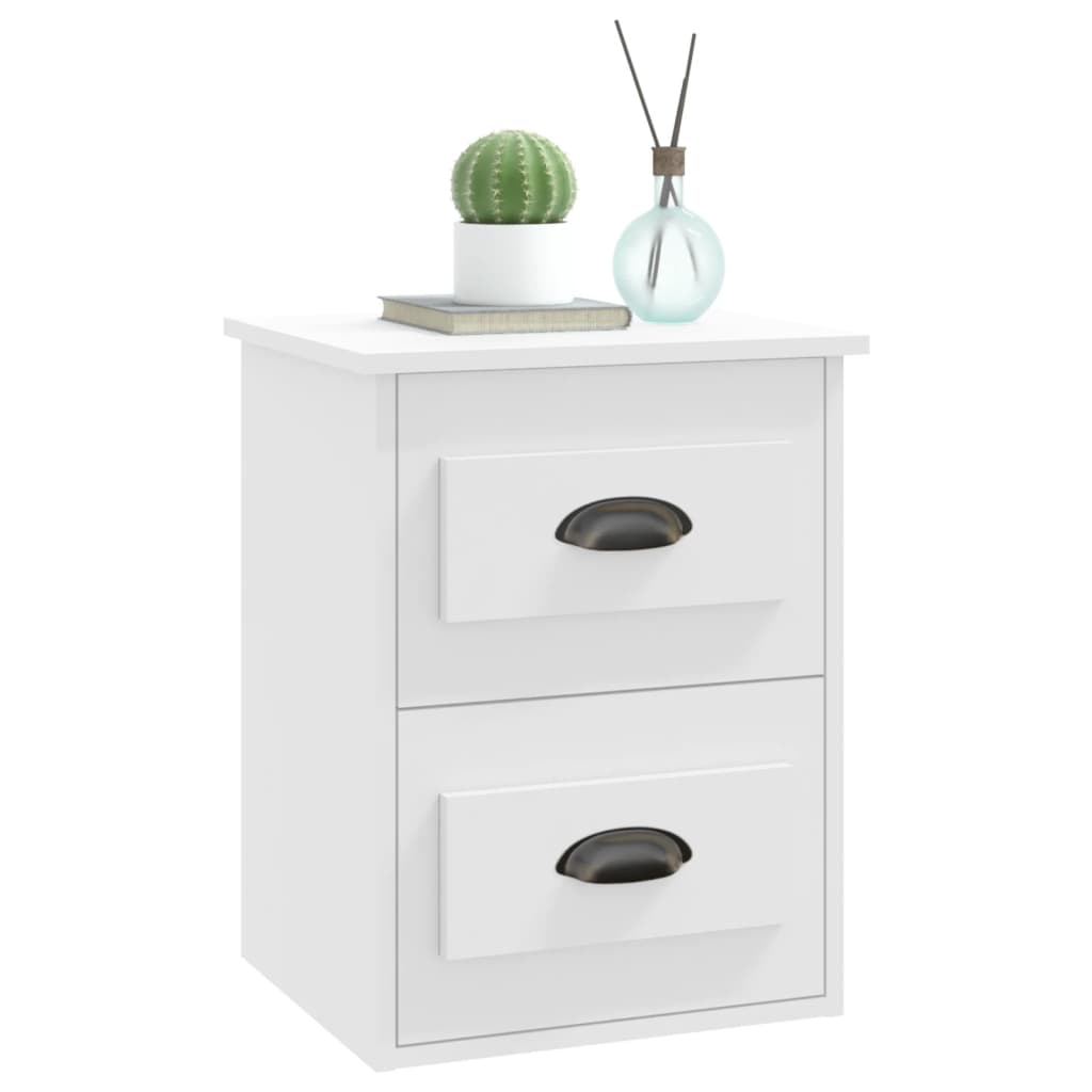 Nachtkastjes 2 st wandgemonteerd 41,5x36x53 cm wit is nu te koop bij PeponiXL, paradijselijk wonen!