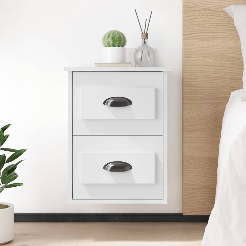 Nachtkastjes 2 st wandgemonteerd 41,5x36x53 cm wit is nu te koop bij PeponiXL, paradijselijk wonen!