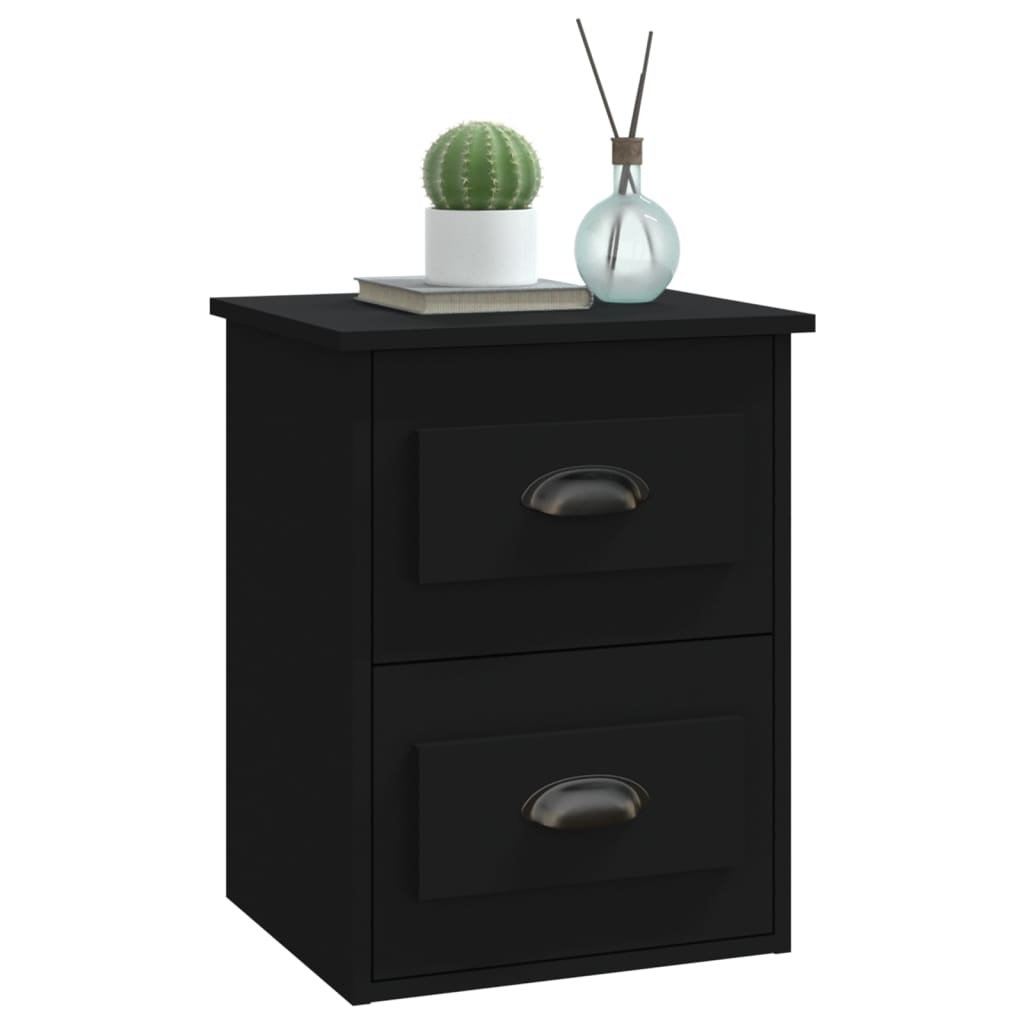 Nachtkastjes 2 st wandgemonteerd 41,5x36x53 cm zwart is nu te koop bij PeponiXL, paradijselijk wonen!