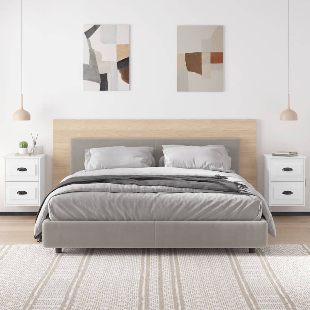 Nachtkastjes 2 st wandgemonteerd 41,5x36x53 cm hoogglans wit is nu te koop bij PeponiXL, paradijselijk wonen!