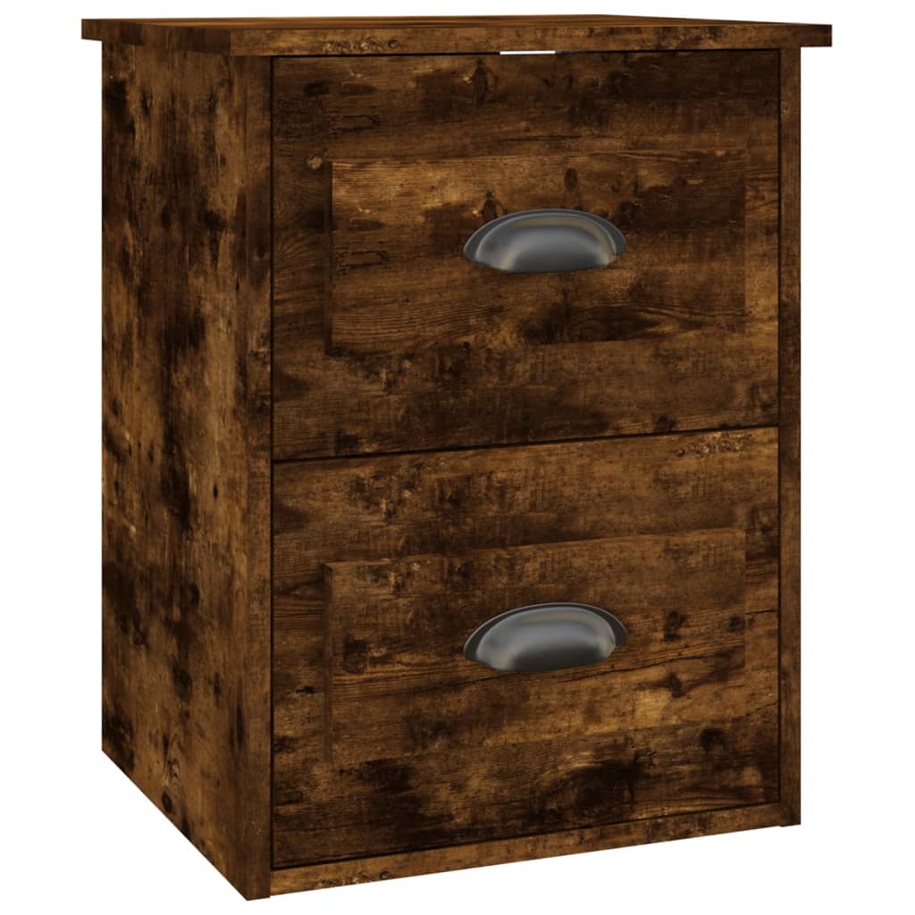 Nachtkastje wandgemonteerd 41,5x36x53 cm gerookt eikenkleurig is nu te koop bij PeponiXL, paradijselijk wonen!