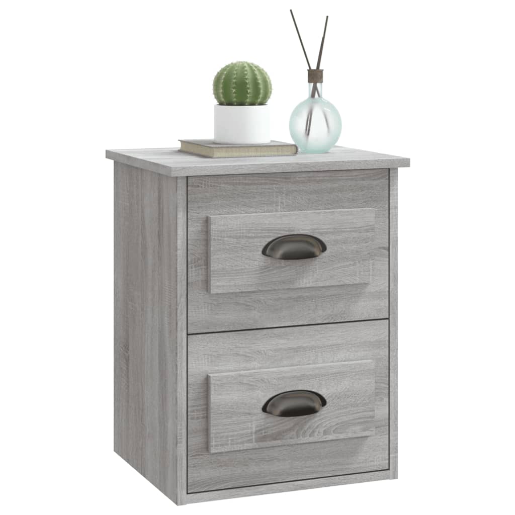 Nachtkastje wandgemonteerd 41,5x36x53 cm grijs sonoma eiken is nu te koop bij PeponiXL, paradijselijk wonen!