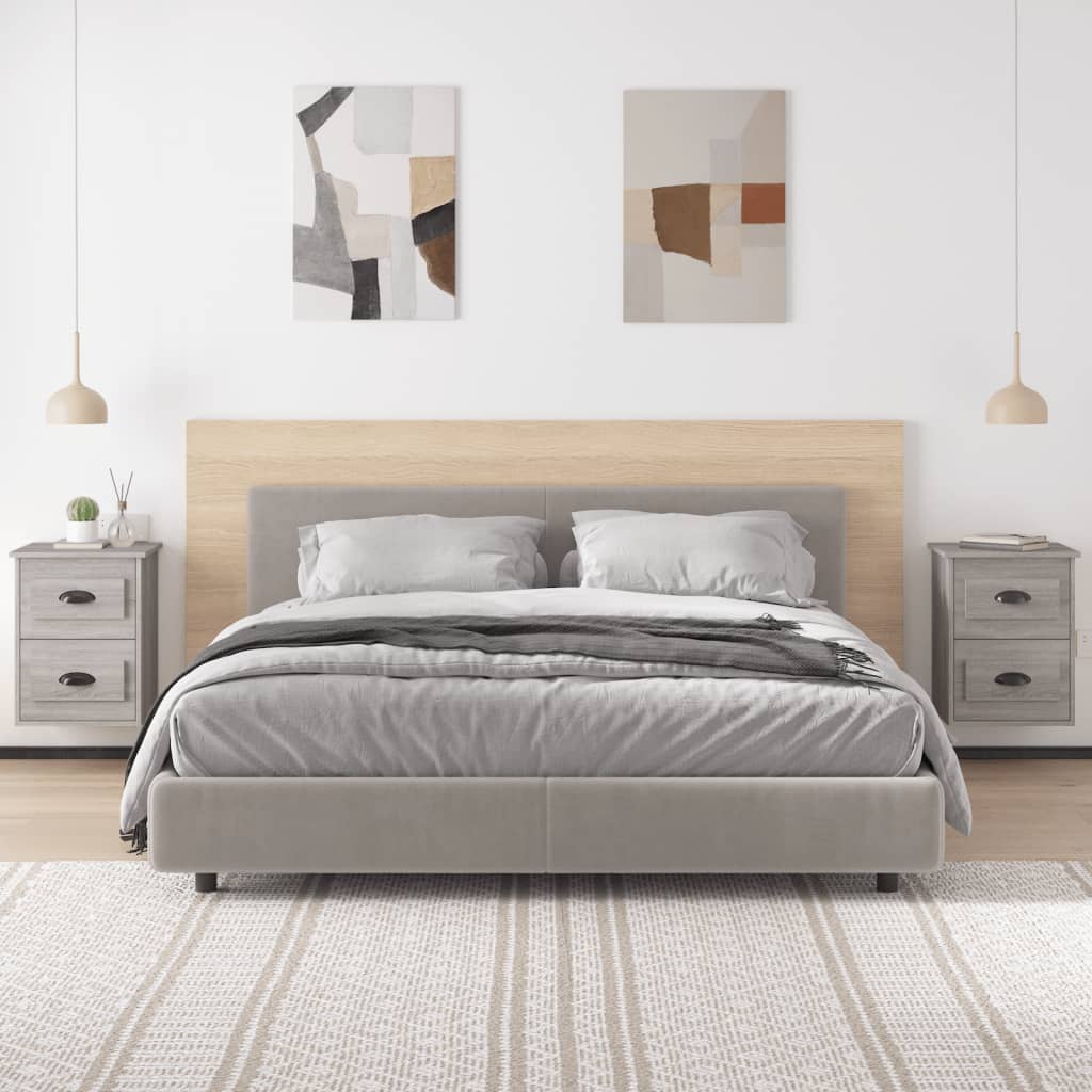 Nachtkastjes 2 st wandgemonteerd 41,5x36x53 cm grijs sonoma is nu te koop bij PeponiXL, paradijselijk wonen!