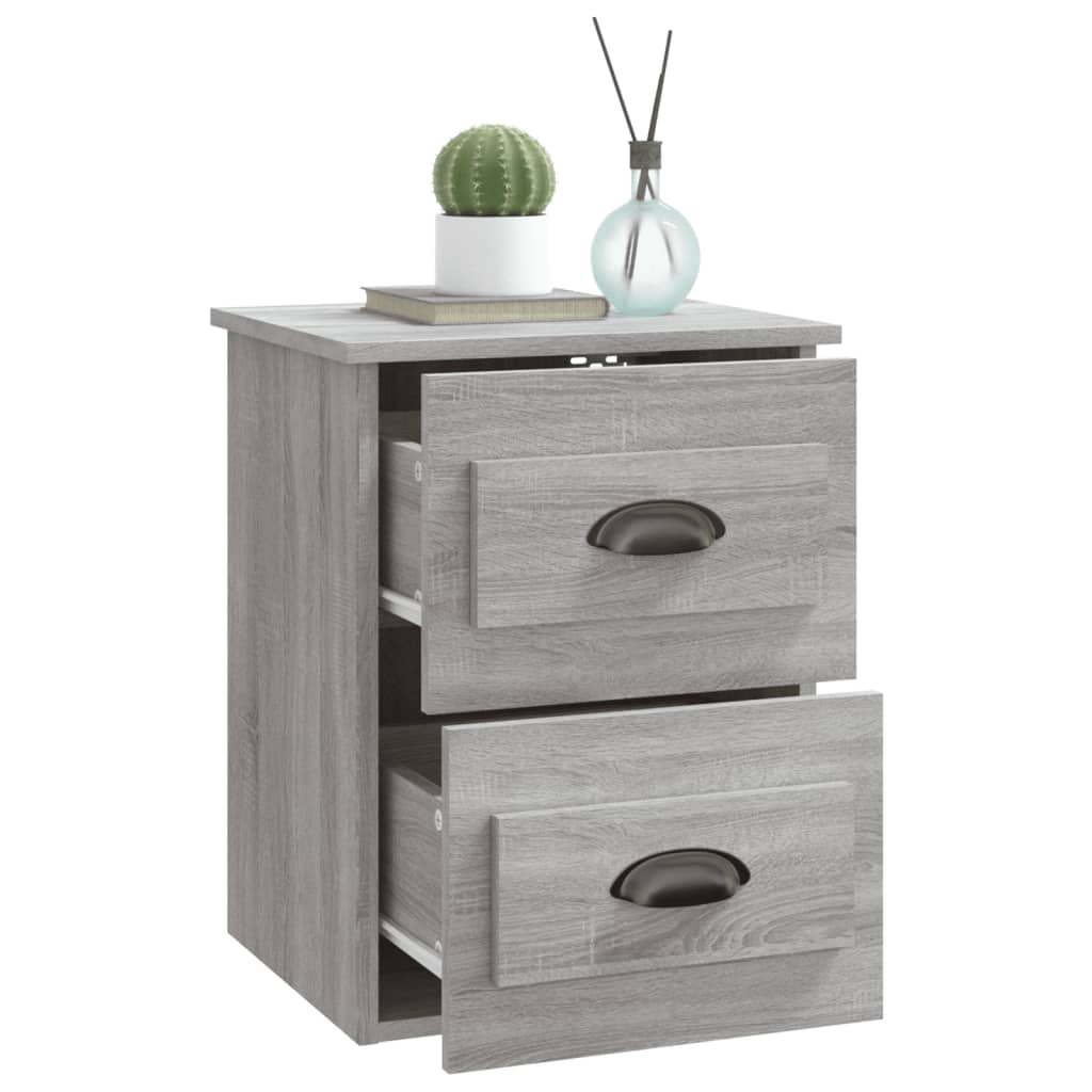 Nachtkastjes 2 st wandgemonteerd 41,5x36x53 cm grijs sonoma is nu te koop bij PeponiXL, paradijselijk wonen!