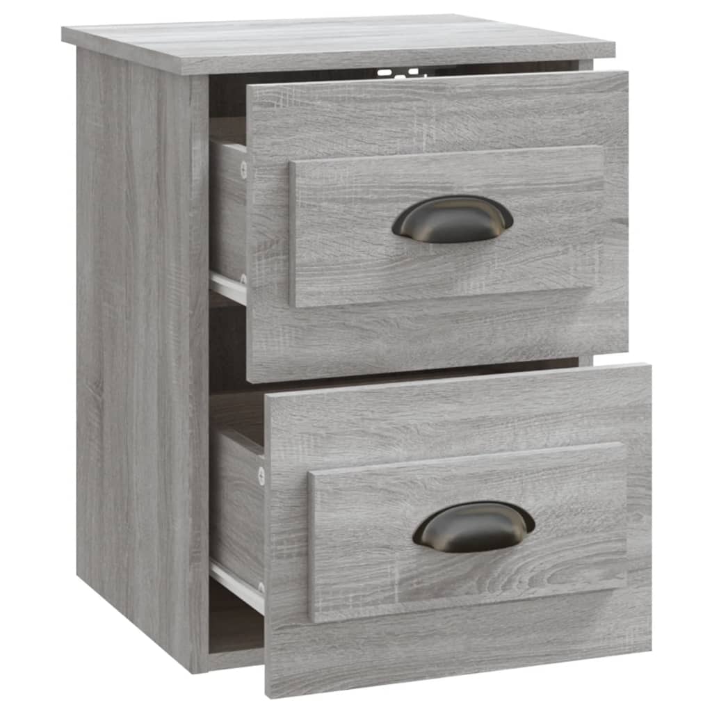 Nachtkastjes 2 st wandgemonteerd 41,5x36x53 cm grijs sonoma is nu te koop bij PeponiXL, paradijselijk wonen!