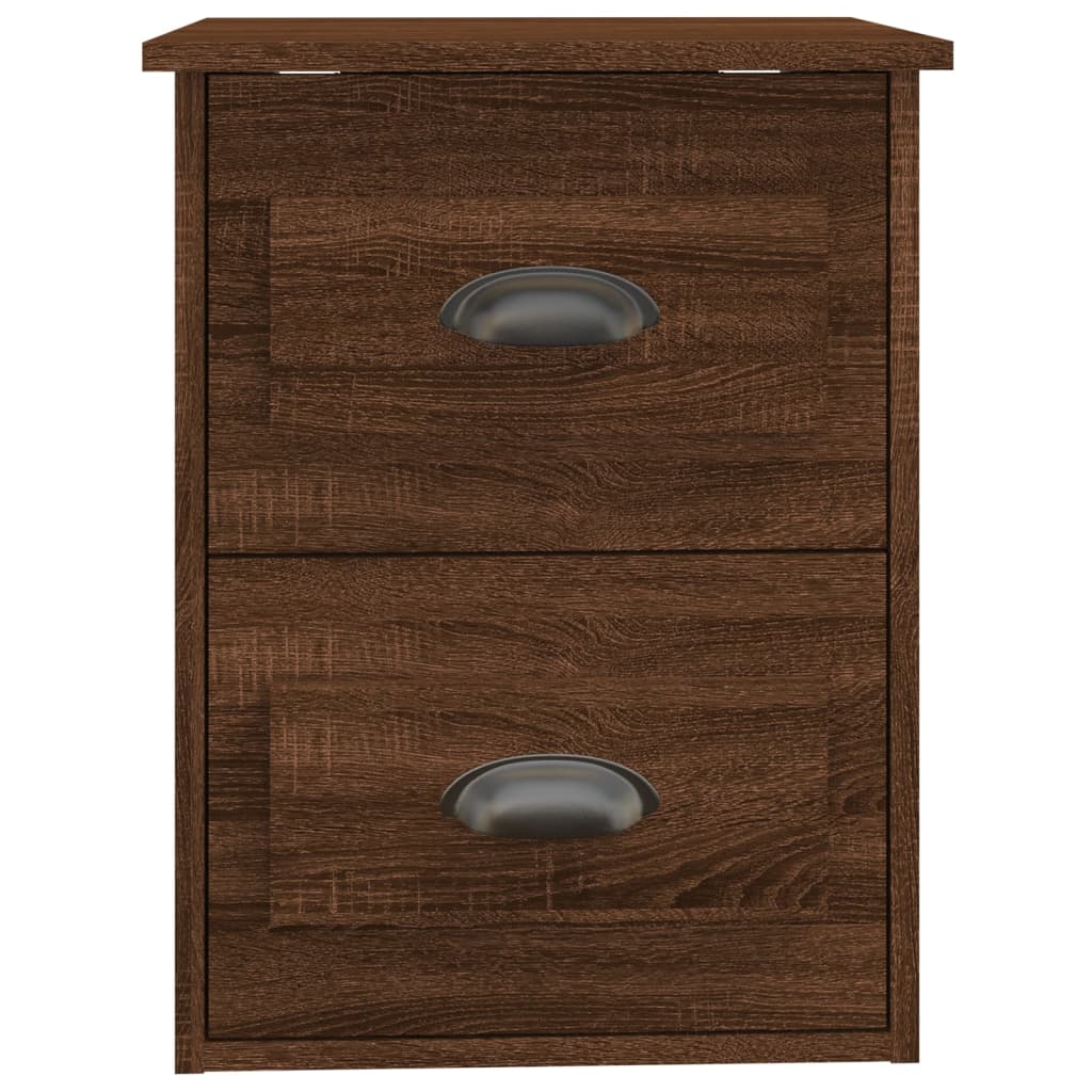 Nachtkastje wandgemonteerd 41,5x36x53 cm bruin eikenkleur is nu te koop bij PeponiXL, paradijselijk wonen!