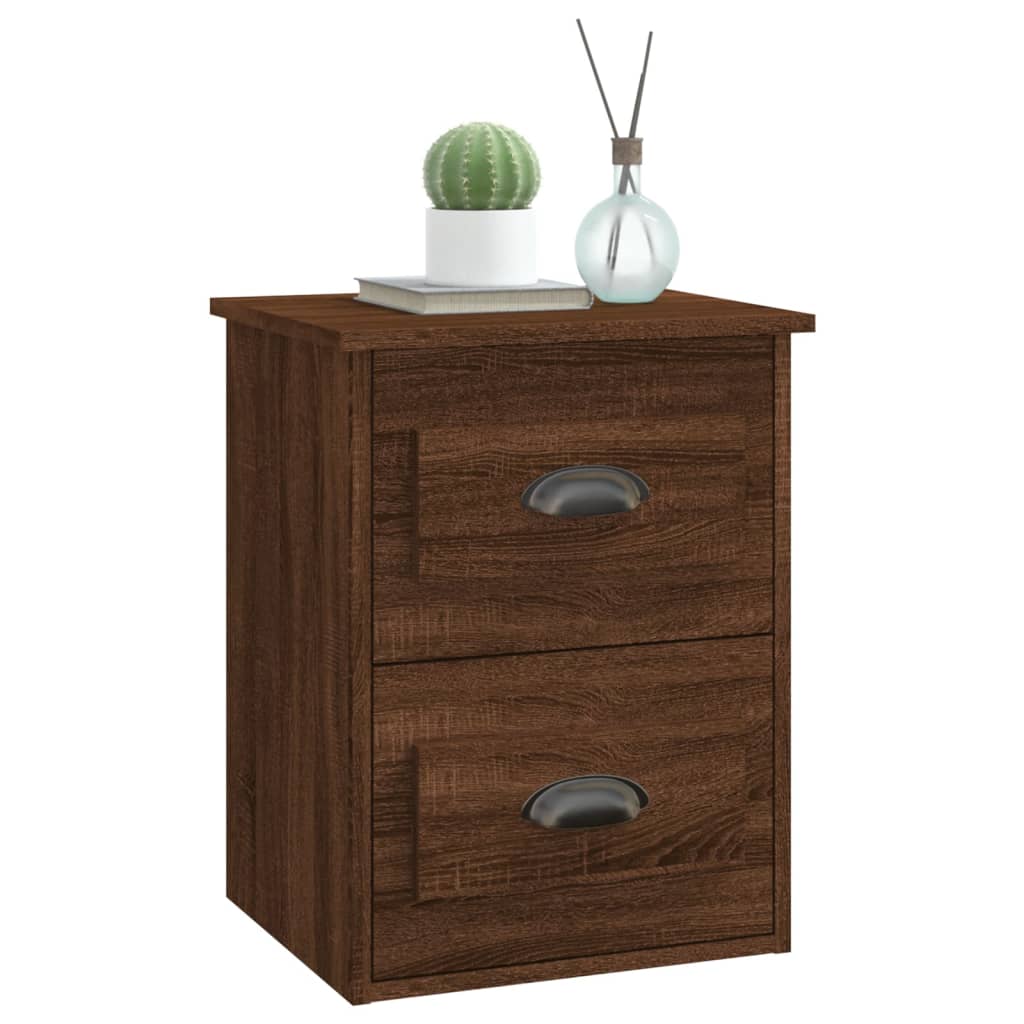 Nachtkastjes 2 st wandgemonteerd 41,5x36x53 cm bruin eikenkleur is nu te koop bij PeponiXL, paradijselijk wonen!