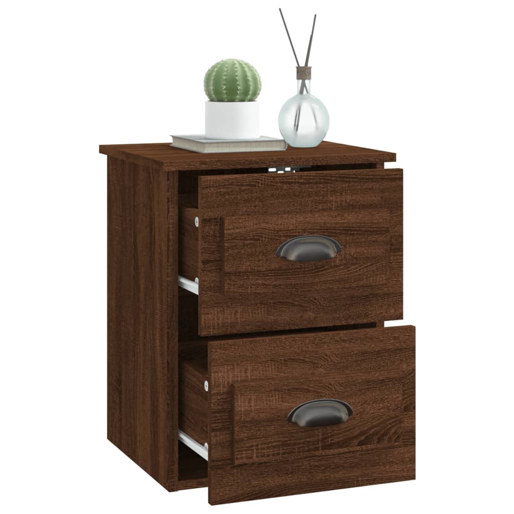 Nachtkastjes 2 st wandgemonteerd 41,5x36x53 cm bruin eikenkleur is nu te koop bij PeponiXL, paradijselijk wonen!
