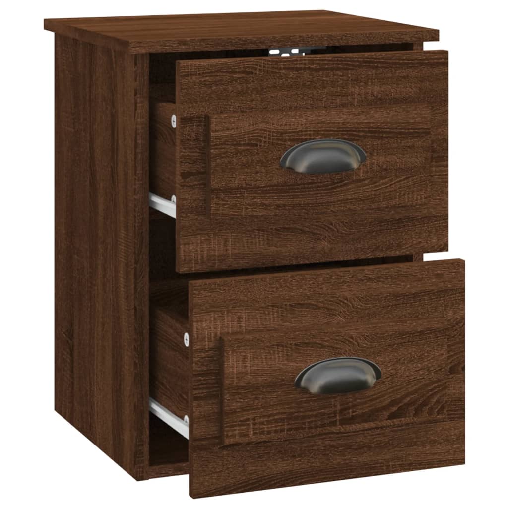 Nachtkastjes 2 st wandgemonteerd 41,5x36x53 cm bruin eikenkleur is nu te koop bij PeponiXL, paradijselijk wonen!