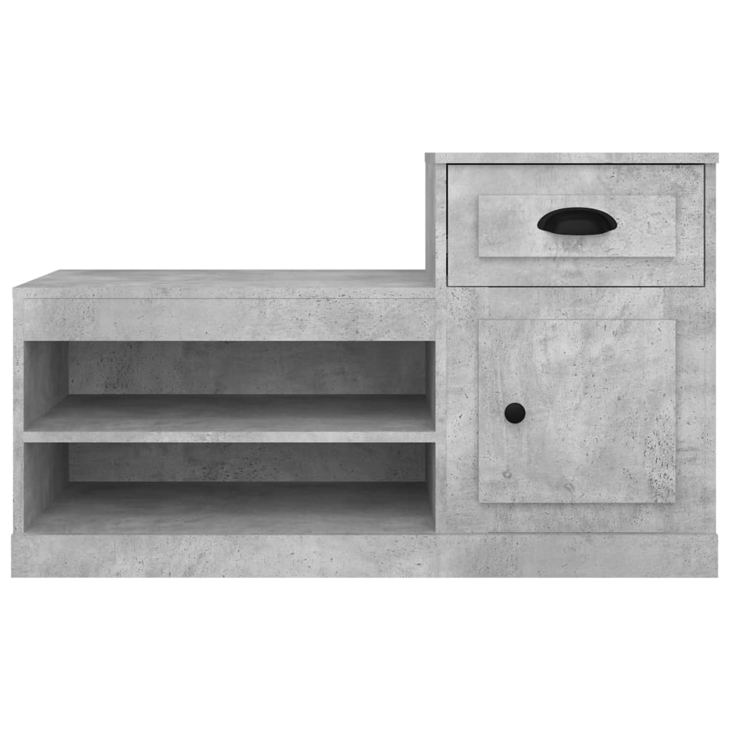 Schoenenkast 100x42x60 cm bewerkt hout betongrijs is nu te koop bij PeponiXL, paradijselijk wonen!