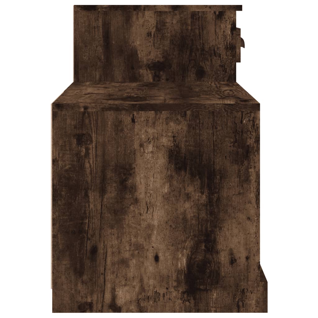 Schoenenkast 100x42x60 cm bewerkt hout gerookt eikenkleurig is nu te koop bij PeponiXL, paradijselijk wonen!