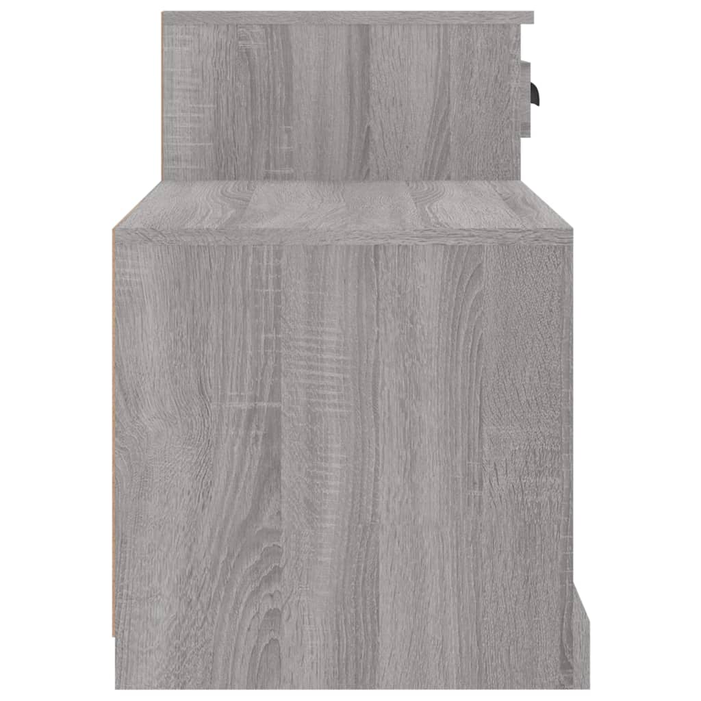 Schoenenkast 100x42x60 cm bewerkt hout grijs sonoma eikenkleur is nu te koop bij PeponiXL, paradijselijk wonen!