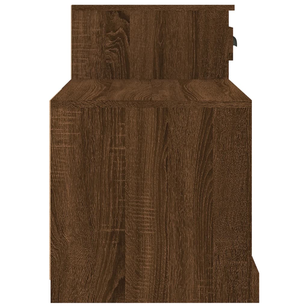 Schoenenkast 100x42x60 cm bewerkt hout bruin eikenkleur is nu te koop bij PeponiXL, paradijselijk wonen!