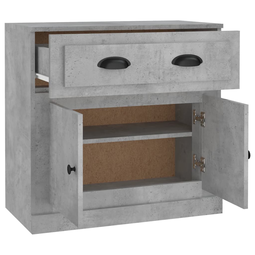 Dressoir 70x35,5x67,5 cm bewerkt hout betongrijs is nu te koop bij PeponiXL, paradijselijk wonen!