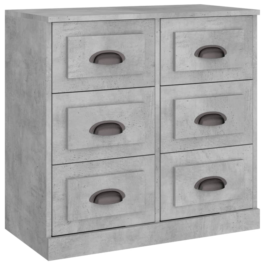 Dressoir 70x35,5x67,5 cm bewerkt hout betongrijs is nu te koop bij PeponiXL, paradijselijk wonen!