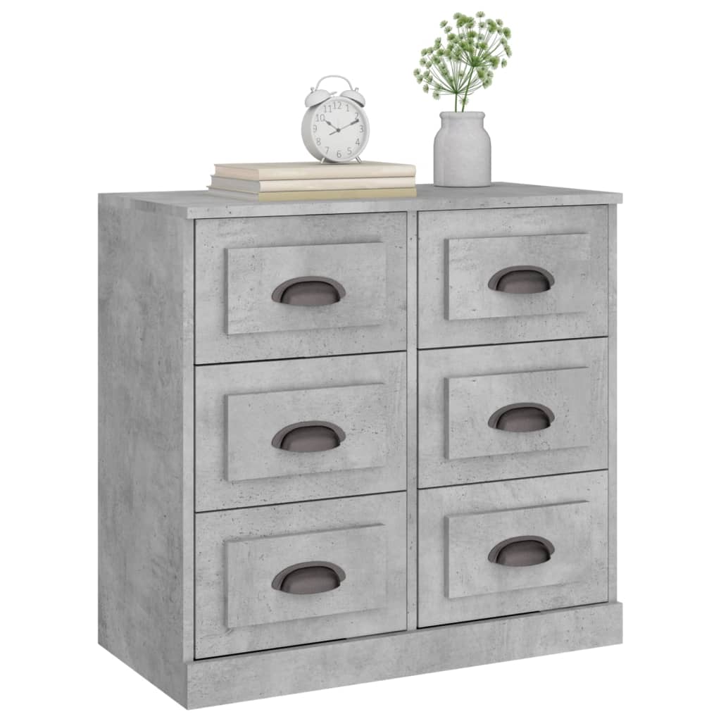 Dressoir 70x35,5x67,5 cm bewerkt hout betongrijs is nu te koop bij PeponiXL, paradijselijk wonen!