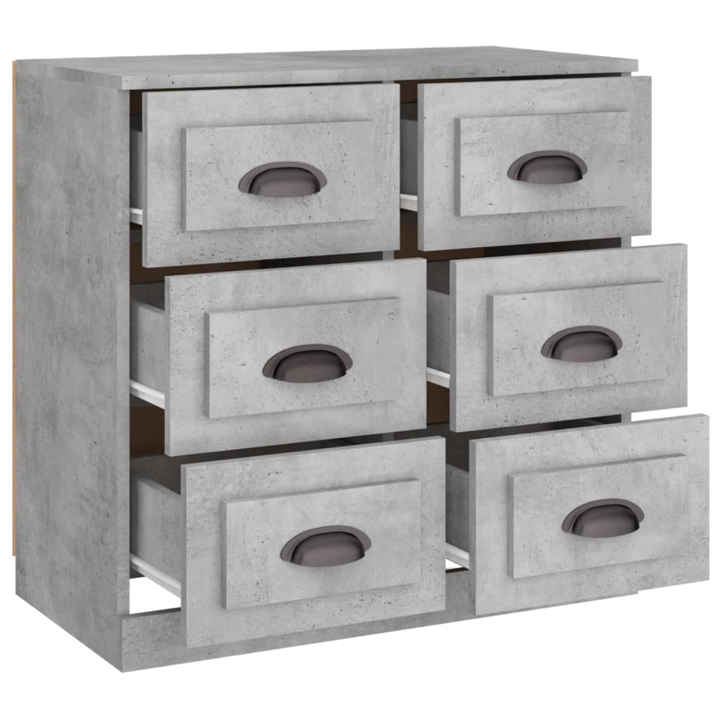 Dressoir 70x35,5x67,5 cm bewerkt hout betongrijs is nu te koop bij PeponiXL, paradijselijk wonen!