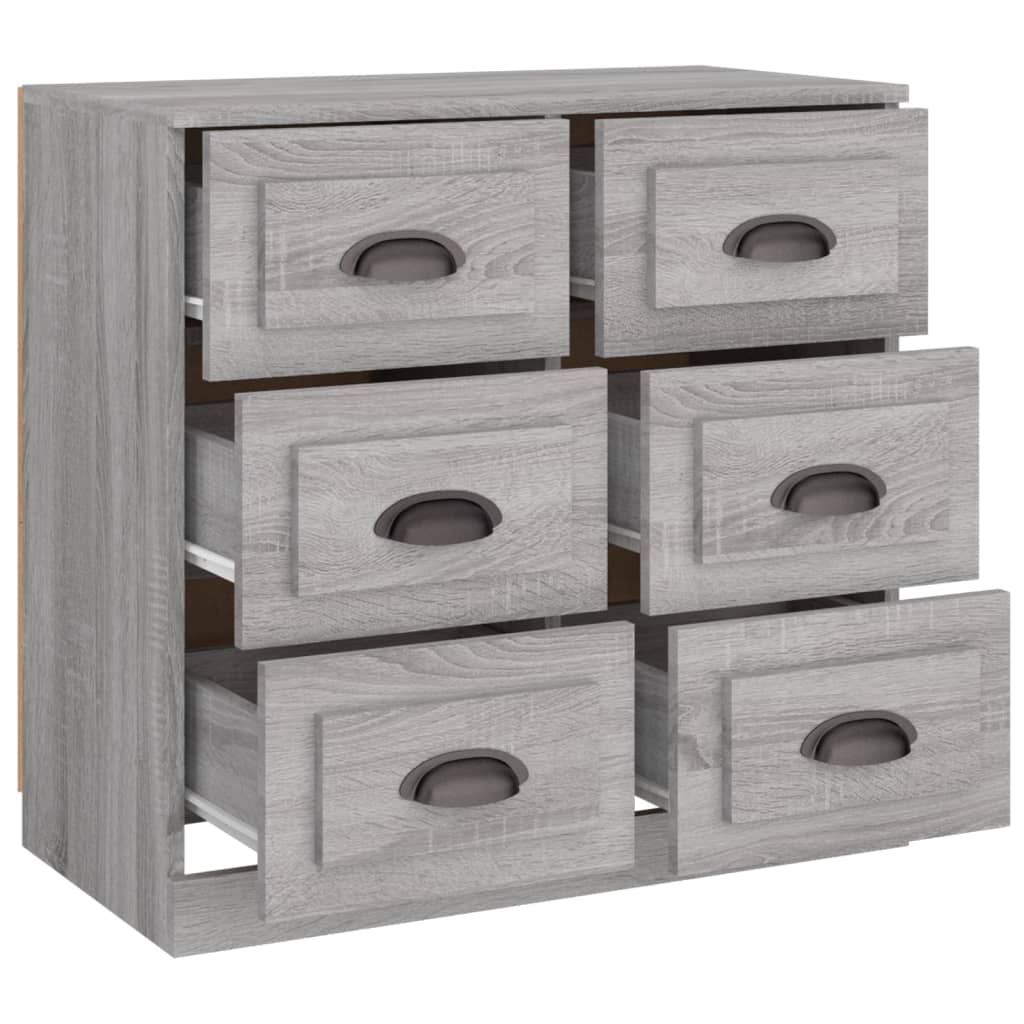 Dressoir 70x35,5x67,5 cm bewerkt hout grijs sonoma eikenkleurig is nu te koop bij PeponiXL, paradijselijk wonen!