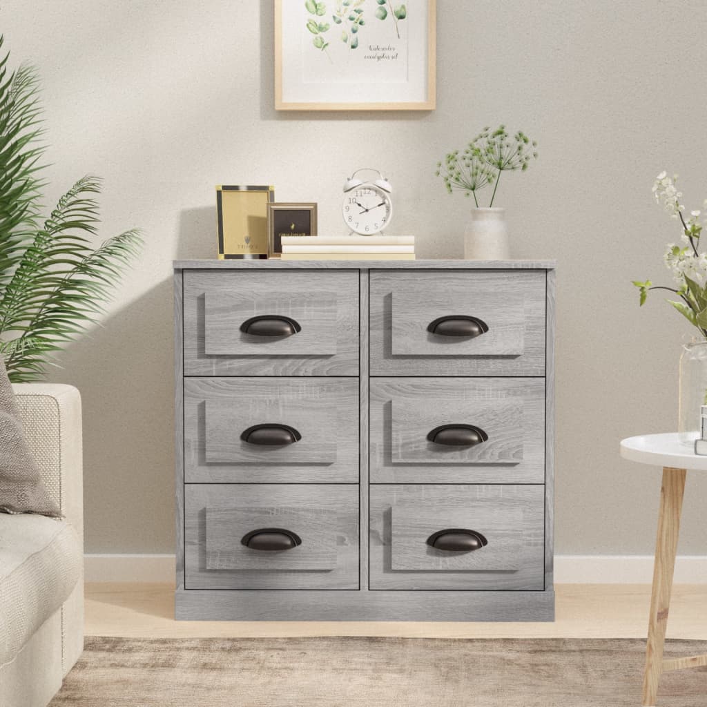 Dressoir 70x35,5x67,5 cm bewerkt hout grijs sonoma eikenkleurig is nu te koop bij PeponiXL, paradijselijk wonen!