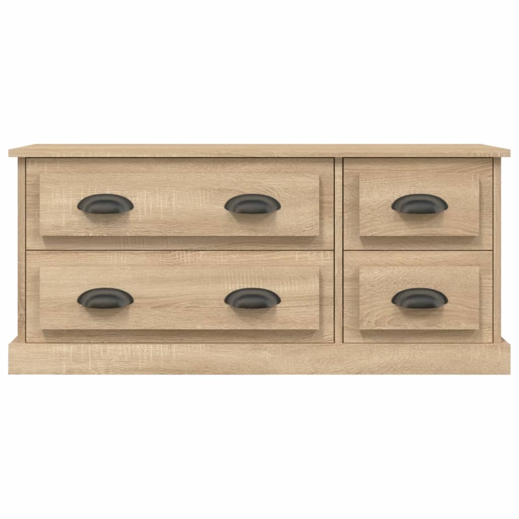 Tv-meubel 100x35,5x45 cm bewerkt hout sonoma eikenkleurig is nu te koop bij PeponiXL, paradijselijk wonen!