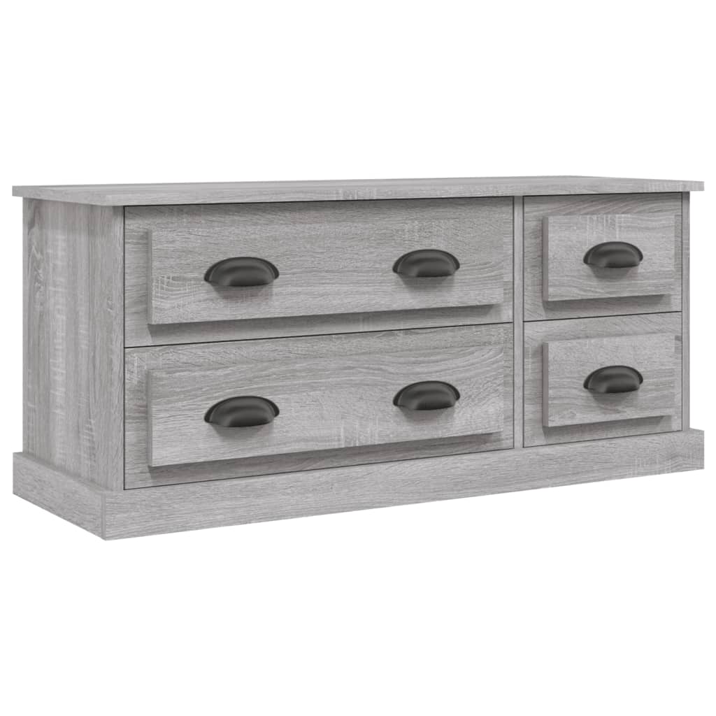 Tv-meubel 100x35,5x45 cm bewerkt hout grijs sonoma eikenkleurig is nu te koop bij PeponiXL, paradijselijk wonen!