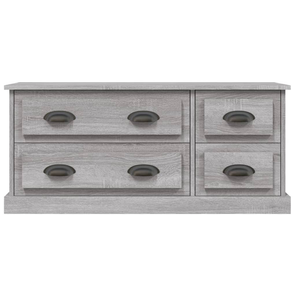 Tv-meubel 100x35,5x45 cm bewerkt hout grijs sonoma eikenkleurig is nu te koop bij PeponiXL, paradijselijk wonen!