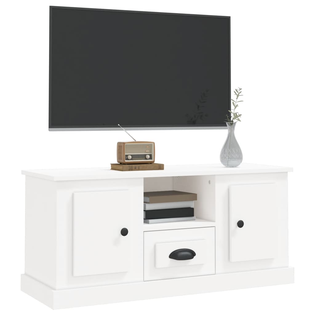 Tv-meubel 100x35,5x45 cm bewerkt hout wit is nu te koop bij PeponiXL, paradijselijk wonen!