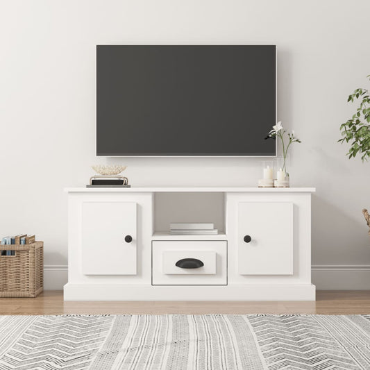 Tv-meubel 100x35,5x45 cm bewerkt hout wit is nu te koop bij PeponiXL, paradijselijk wonen!
