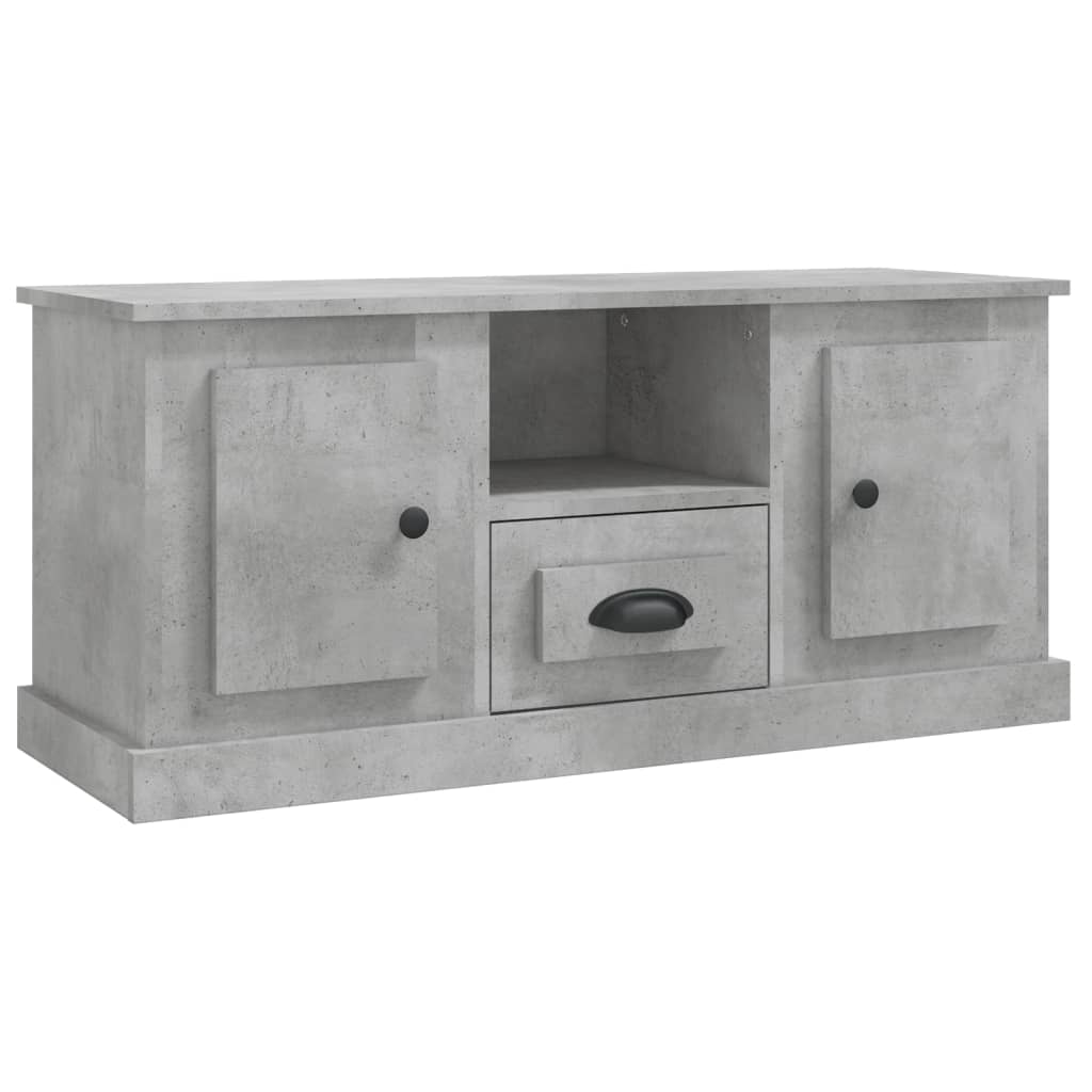 Tv-meubel 100x35,5x45 cm bewerkt hout betongrijs is nu te koop bij PeponiXL, paradijselijk wonen!