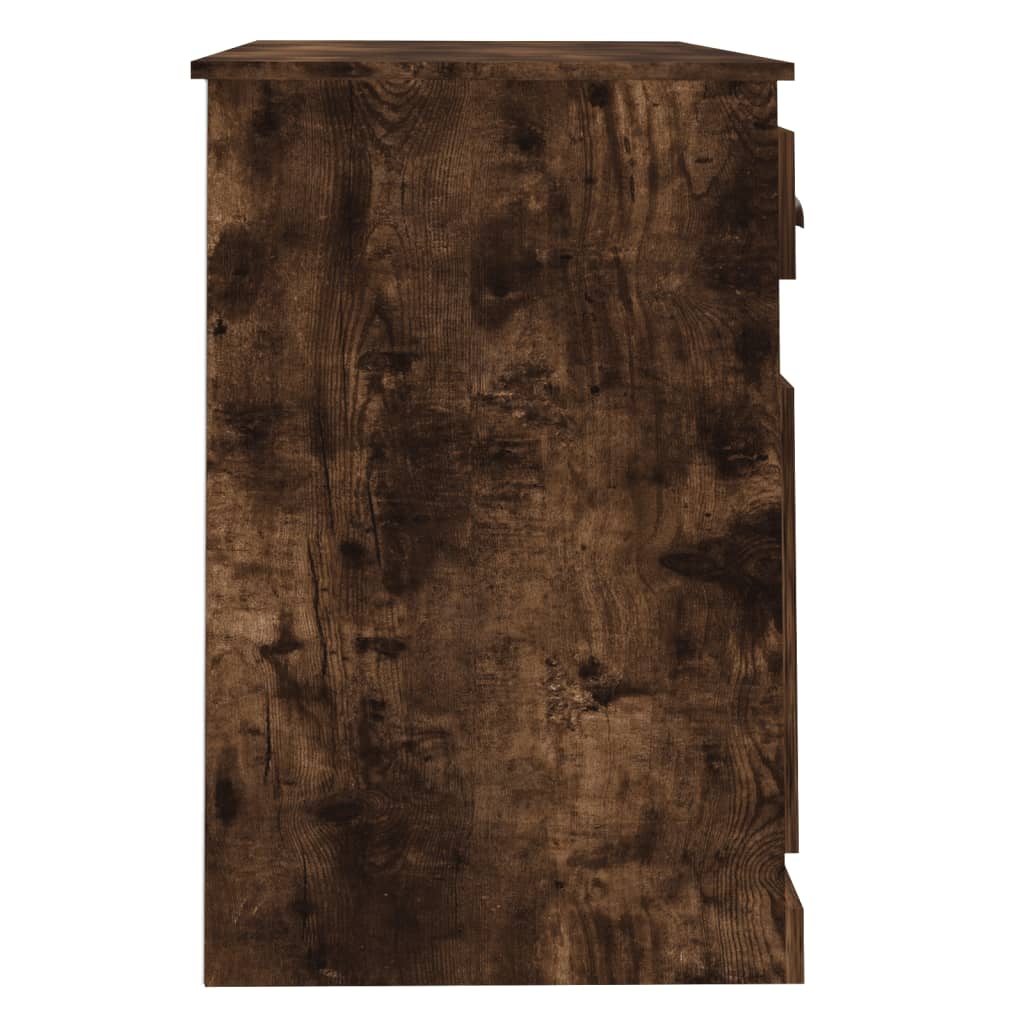 Bureau met lade 115x50x75 cm bewerkt hout gerookt eikenkleurig is nu te koop bij PeponiXL, paradijselijk wonen!