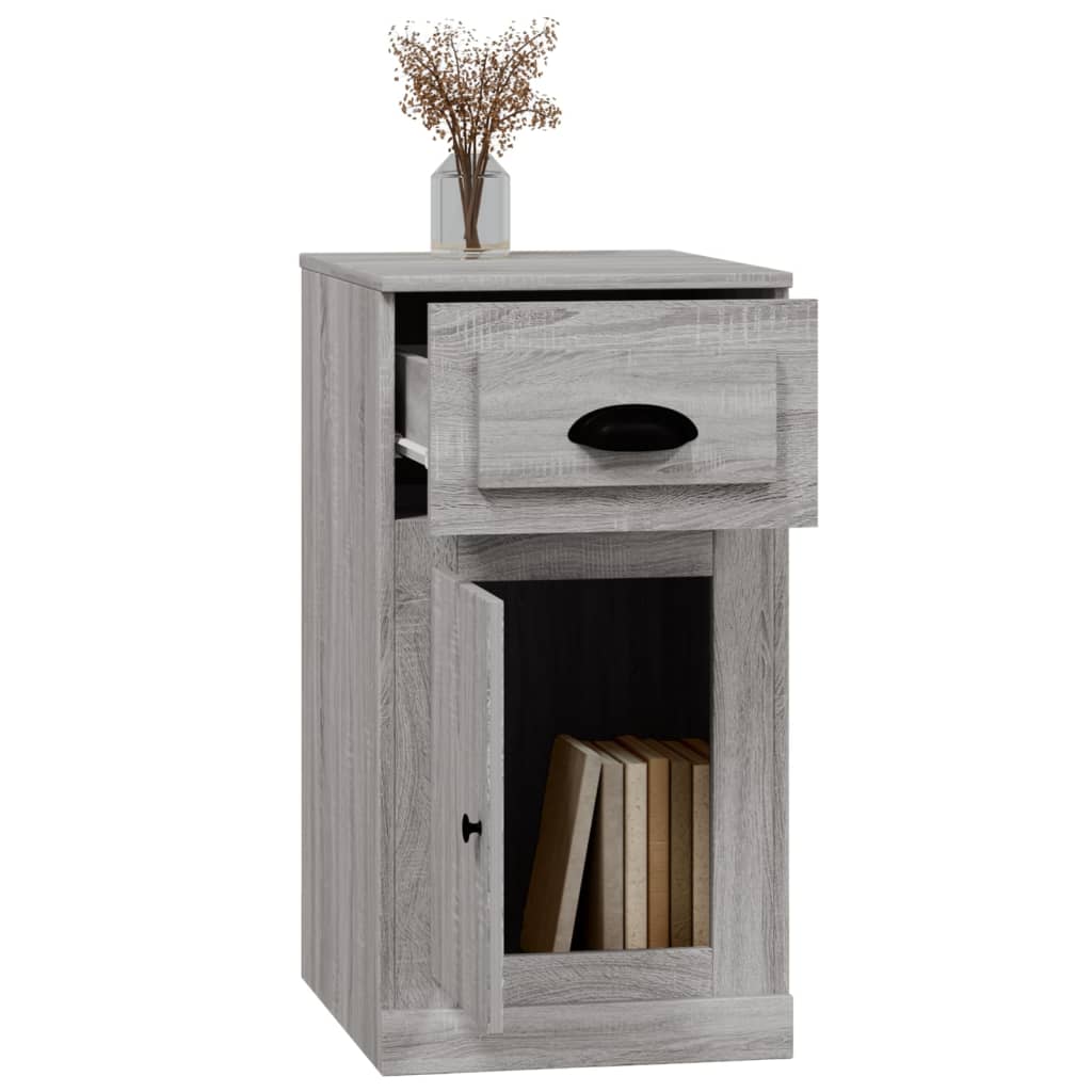 Bijzetkast met lade 40x50x75 cm bewerkt hout grijs sonoma eiken is nu te koop bij PeponiXL, paradijselijk wonen!